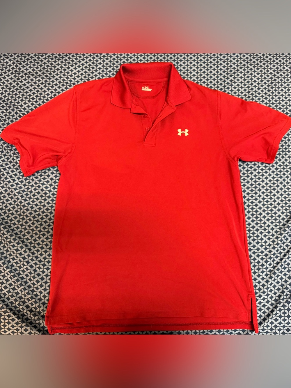 Under Armour Men’s Bright Red Polo with Contrast Logo